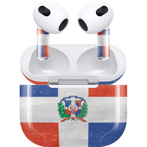 Dominican Republic Flag Faded Apple AirPods (3rd Gen 2021) Skin